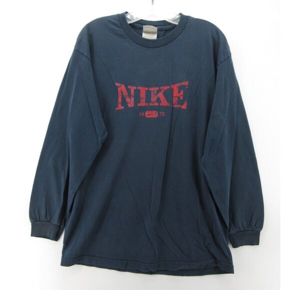VINTAGE Nike Shirt Large Center Swoosh Spell Out Graphic Tee Pullover * - Picture 1 of 15